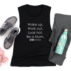 Gym Mama Wake Up Work Out Muscle Tank mum clothes cheap
