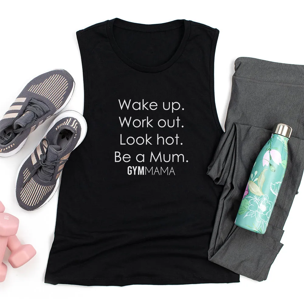 Gym Mama Wake Up Work Out Muscle Tank mum clothes cheap