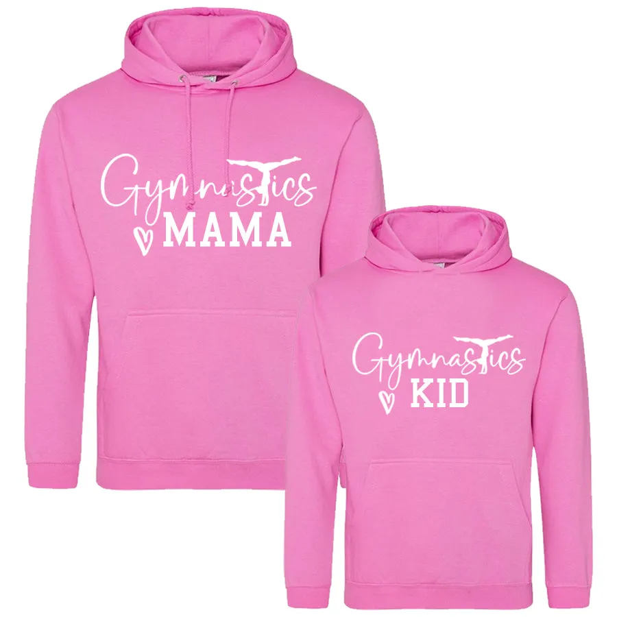 Gymnastics Mama & Kid Matching Candyfloss Hoodies breastfeeding tops cheap