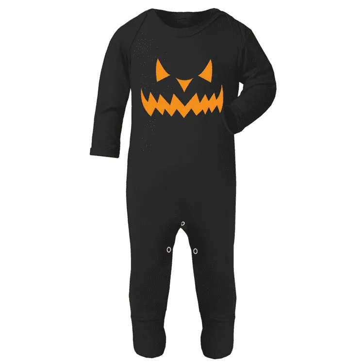 Halloween Pumpkin Romper - Black (MRK X) mens dad clothes online