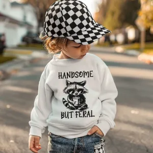 Handsome But Feral Kids Sweatshirt boys fashion clearance