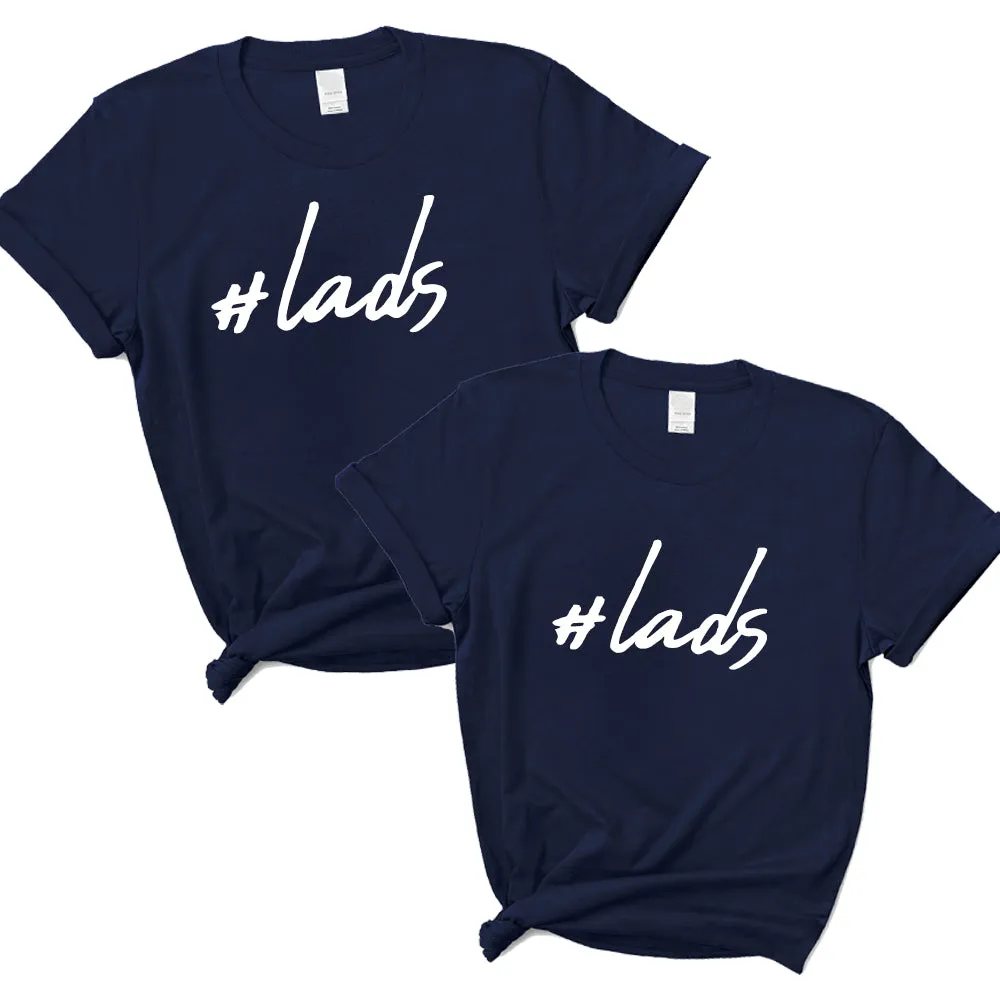Hashtag Lads Navy Kids T-Shirts mens dad clothes online