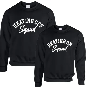 Heating Squad Matching Black Sweatshirts maternity wear outlet