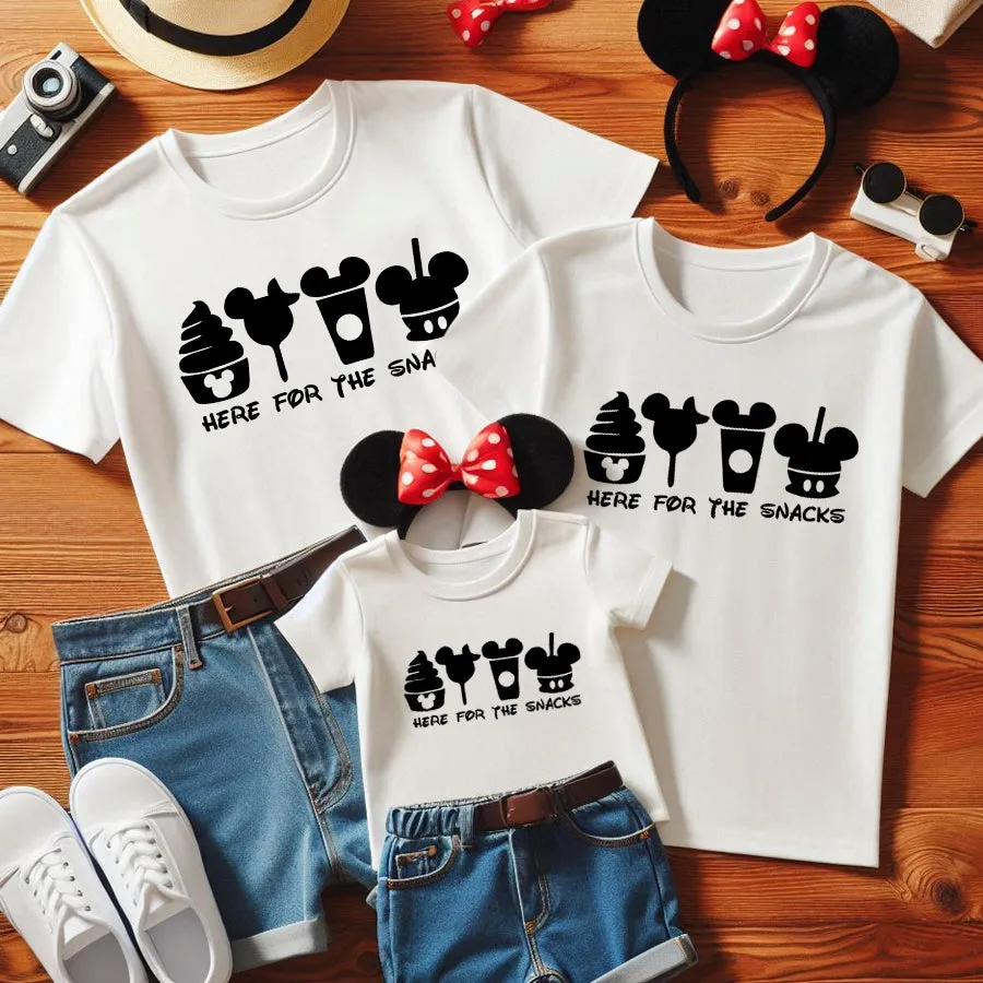 Here For The Snacks Family White T-Shirts maternity dresses promo