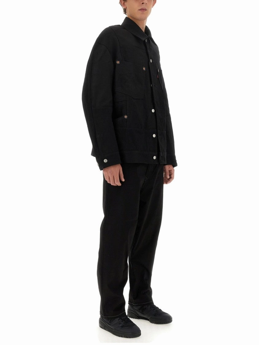 High-Waisted Wide-Leg Pants With Distinctive Stitching