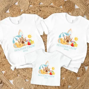 Holibobs- Holiday Crew 2025 Family Matching White T-Shirts maternity leggings online