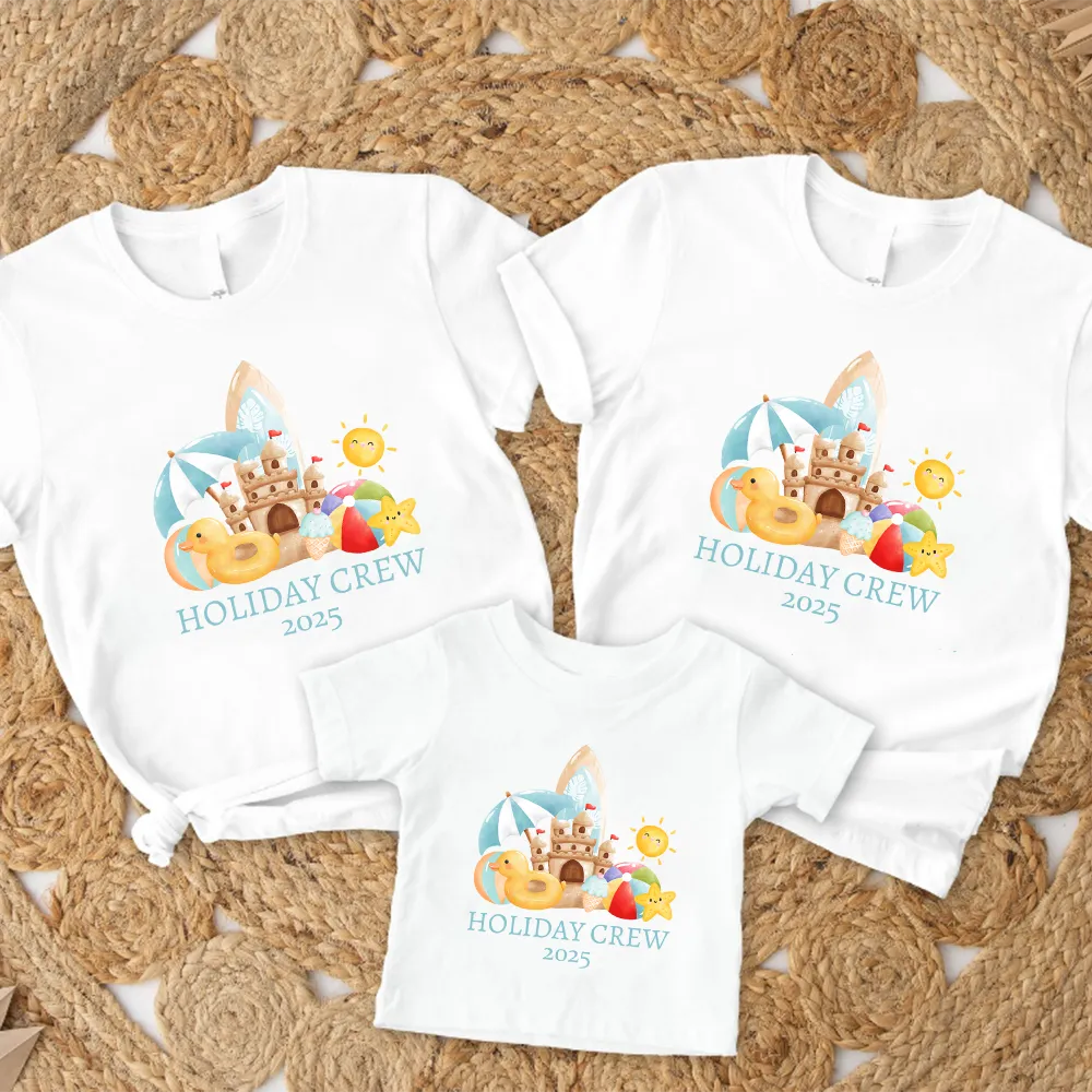 Holibobs- Holiday Crew 2025 Family Matching White T-Shirts maternity leggings online