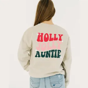 Holly Jolly Auntie Sand Sweatshirt Auntie Clothing - trendy auntie clothes sale