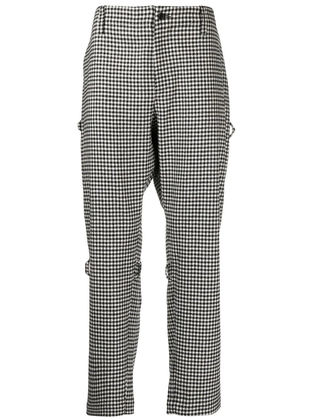 Houndstooth Rear-Zip Tapered Trousers cheap bottoms online shop