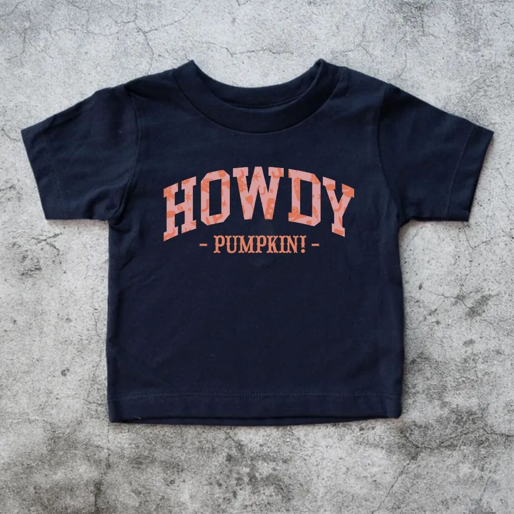 Howdy Pumpkin Retro Kids T-Shirt girls jeans best deals