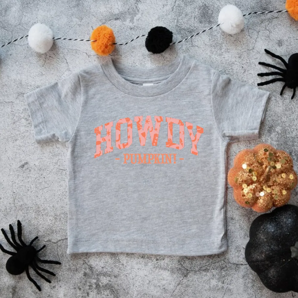 Howdy Pumpkin Retro Kids T-Shirt girls jeans best deals