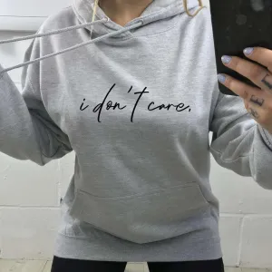 I Don't Care Hoodie (MRK X) mum jeans promo