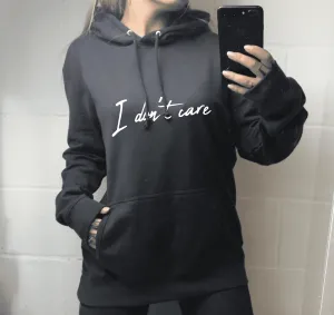 I Don't Care Hoodie - Storm Grey (MRK X) postpartum clothes sale