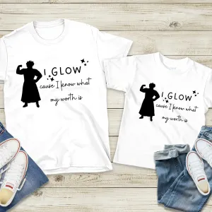 I Glow 'Cause I Know Matching White T-Shirts nursing tops best deals