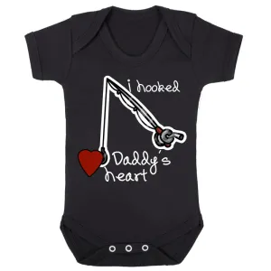 I Hooked Daddy Bodysuit (0-24 Months) Black (MRK X) cheap baby clothes online