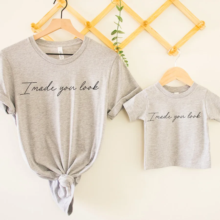 I Made You Look Matching Grey T-Shirts maternity dresses promo