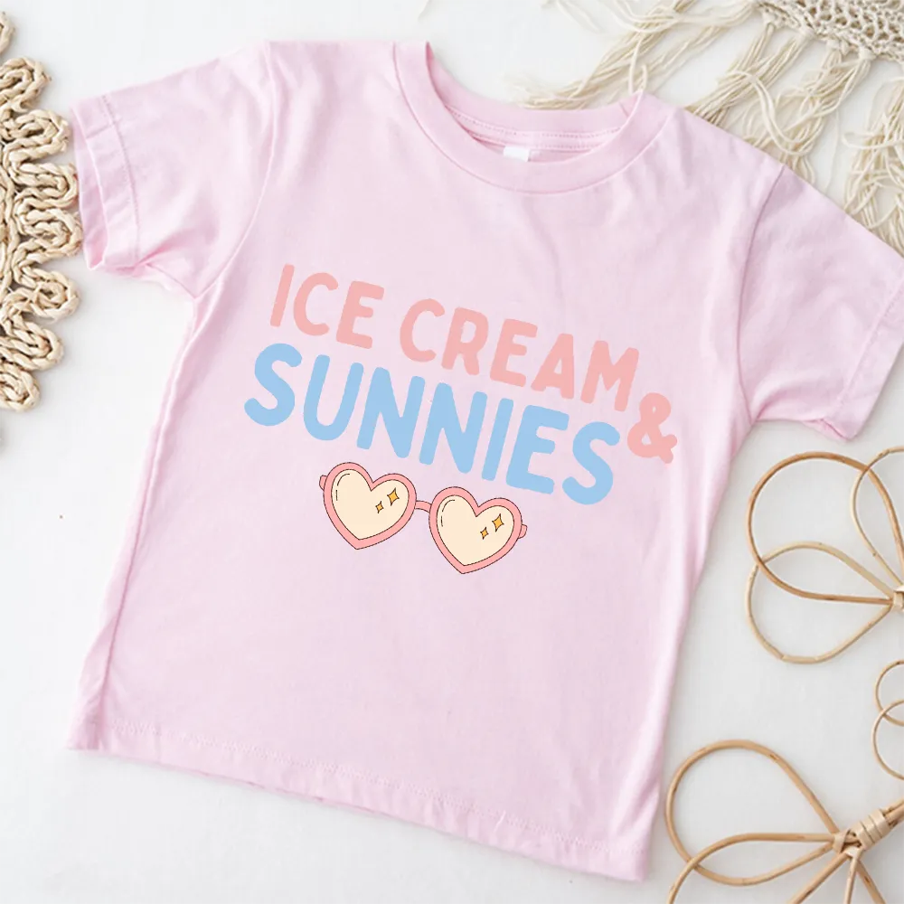 Ice Cream & Sunnies Kids Graphic T-Shirt girls pajamas promo