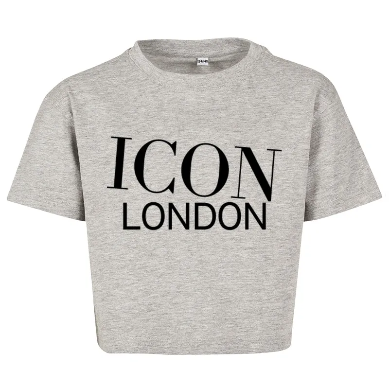 Icon London Cropped Logo T-Shirt girls pajamas promo