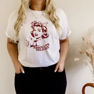 I'm an Absolute Delight Retro T-Shirt mum jeans promo