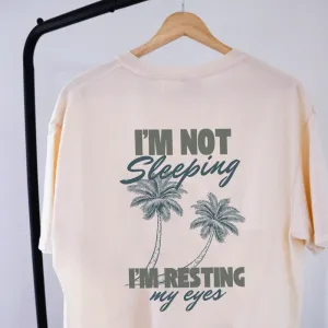 I'm Not Sleeping I'm Resting My Eyes Graphic T-Shirt dad hats promo code
