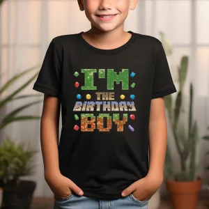 I'm The Birthday Boy Block Crafter T-Shirt boys apparel promo code
