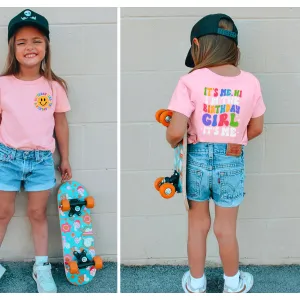 I'm The Birthday Girl "Hi" Front & Back Graphic Kids Tee girls pajamas promo