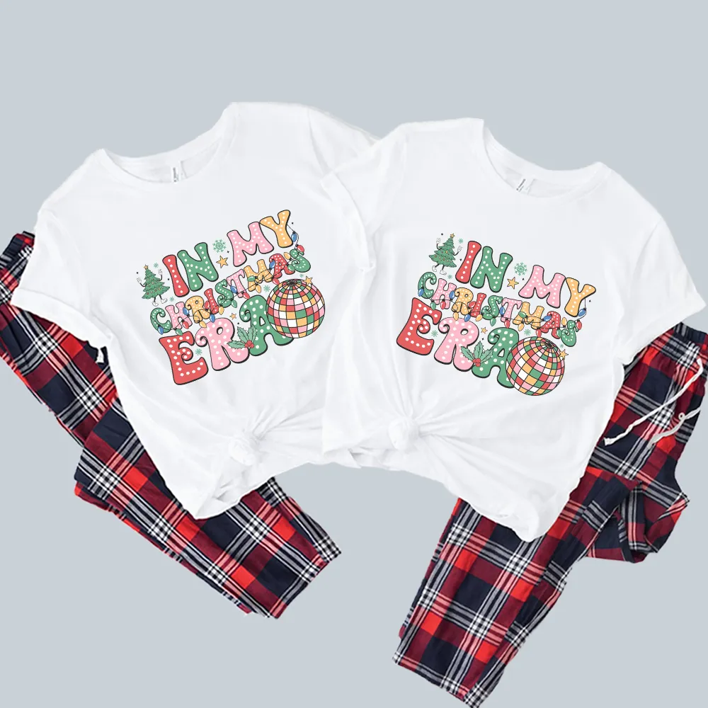 In My Christmas Era Matching Yuletide Pyjamas Tee and Pant Set