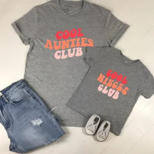 In The Groove - Cool Aunties & Cool Nieces Club T-Shirts Grey Auntie Clothing - auntie fashion outlet