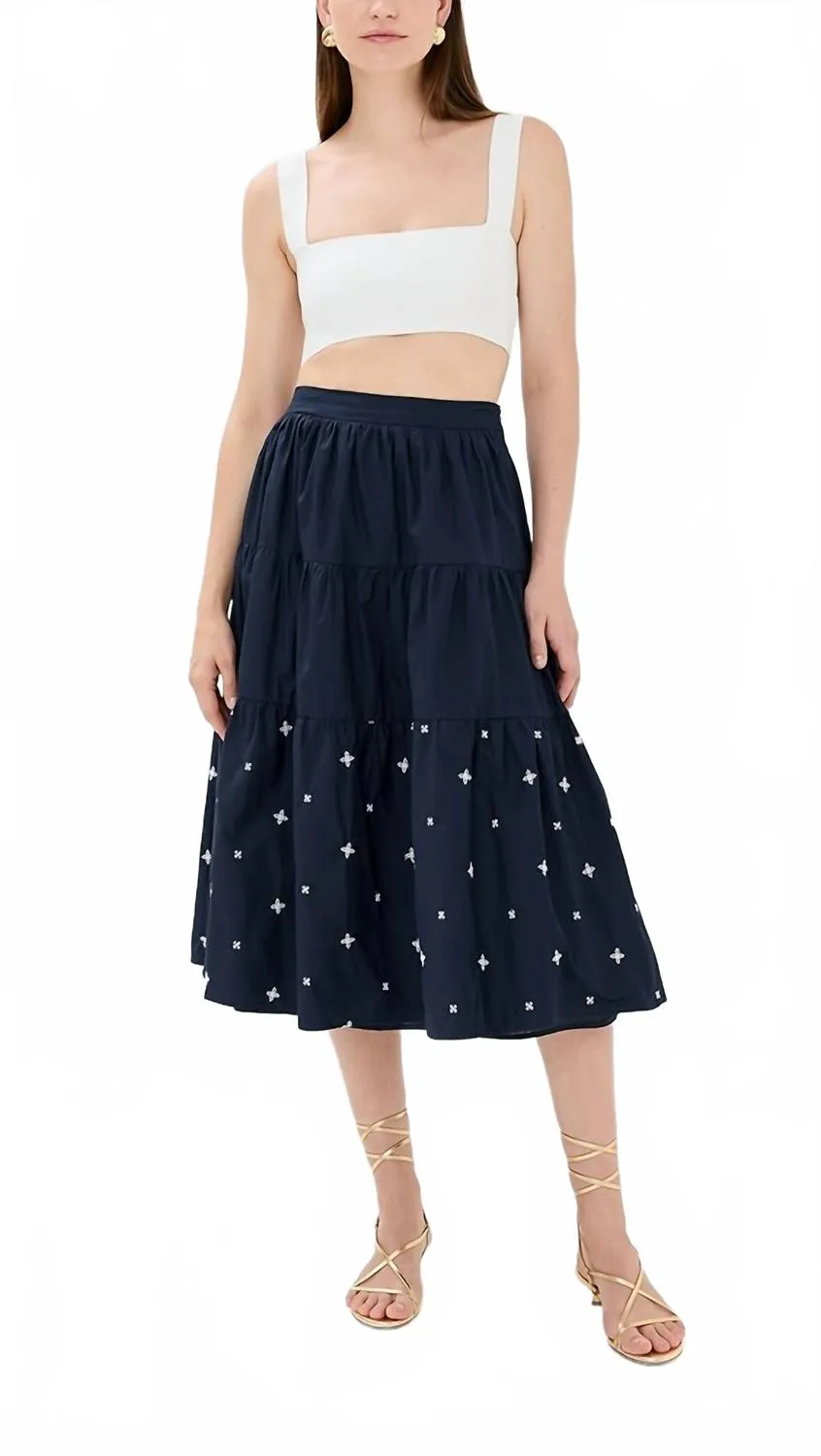 Irene Midi Skirt In Navy