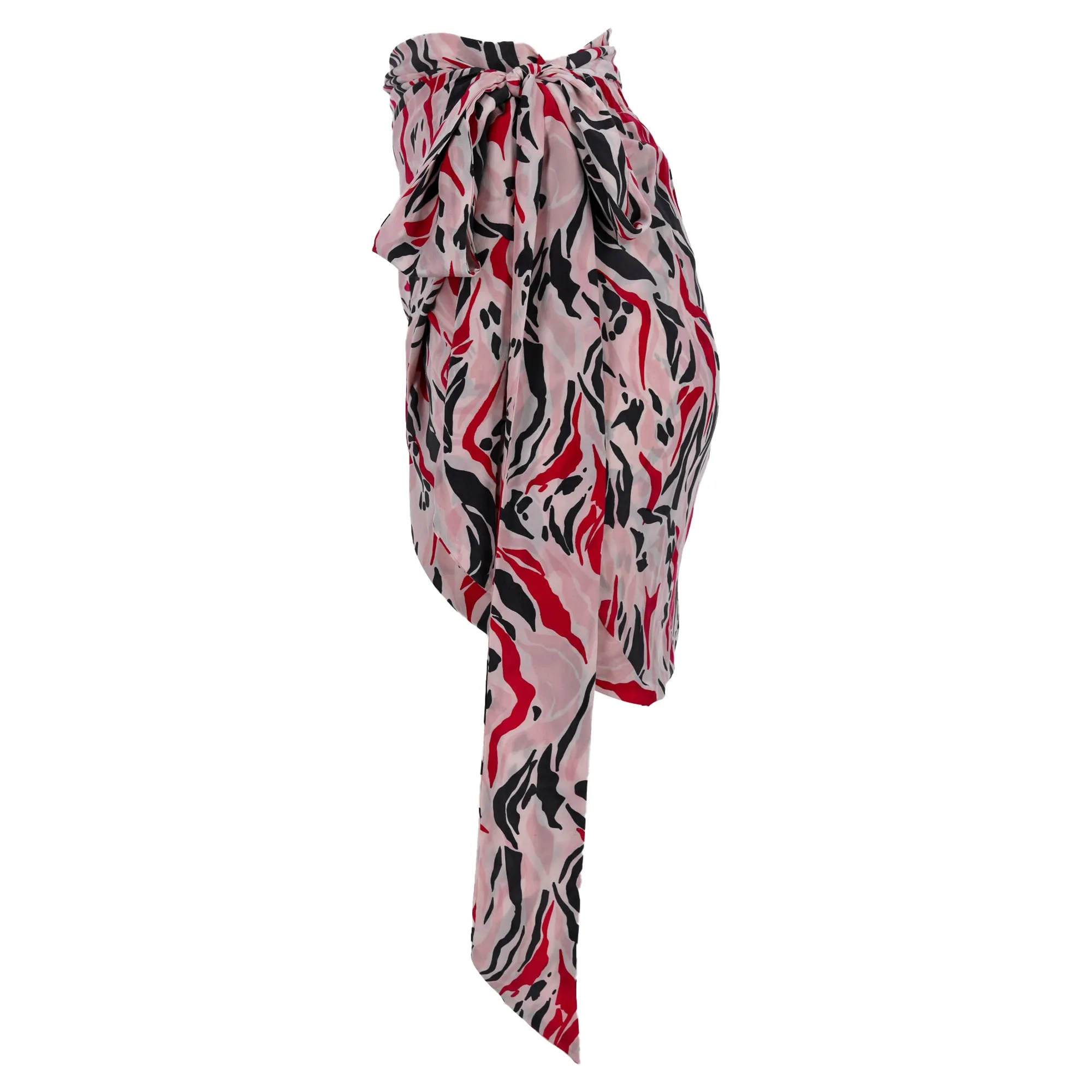 Isabel Marant Printed Wrap Skirt in Pink Silk