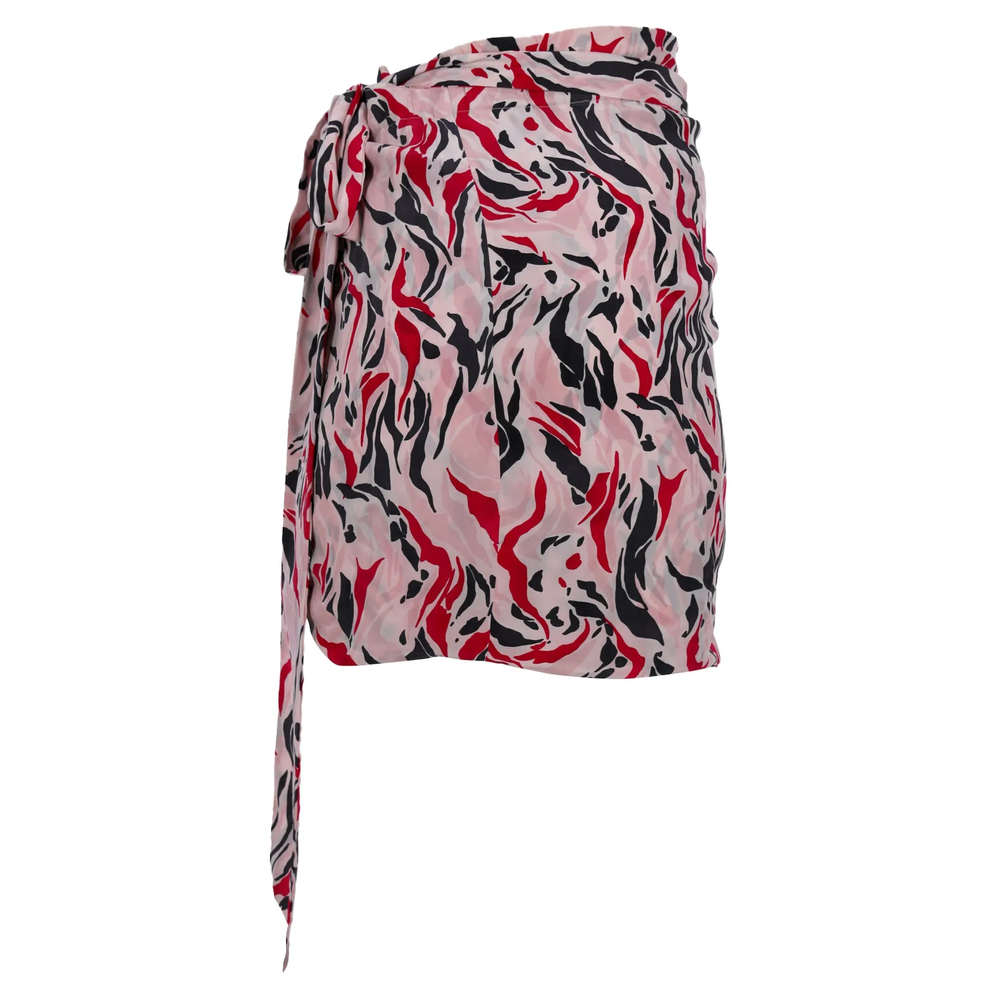Isabel Marant Printed Wrap Skirt in Pink Silk