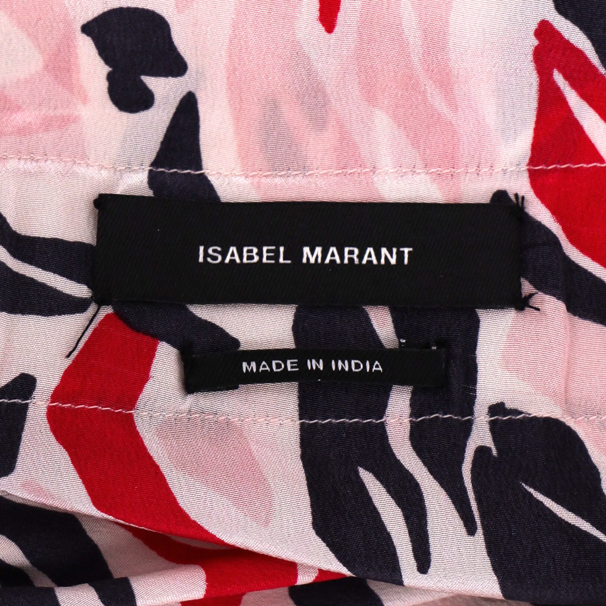 Isabel Marant Printed Wrap Skirt in Pink Silk