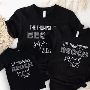 Island Vibes- Beach Squad 2025 Family Personalised Black T-Shirts pregnancy clothes clearance