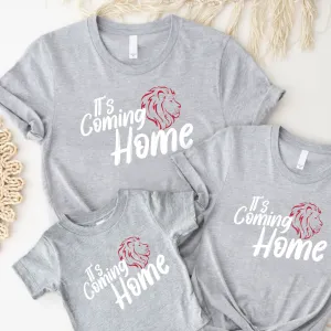 It's Coming Home Lions Family Matching Heather Grey T-shirts fathers day sale outfits