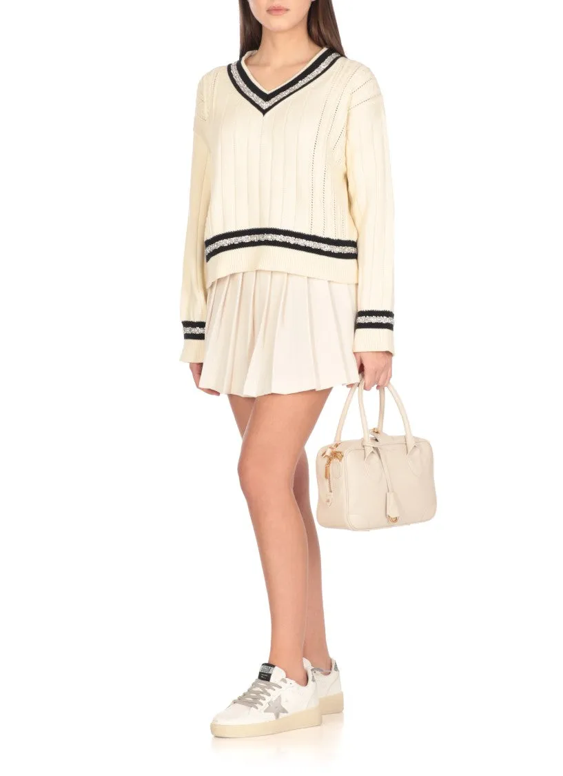 Ivory Varsity Marcie Skirt
