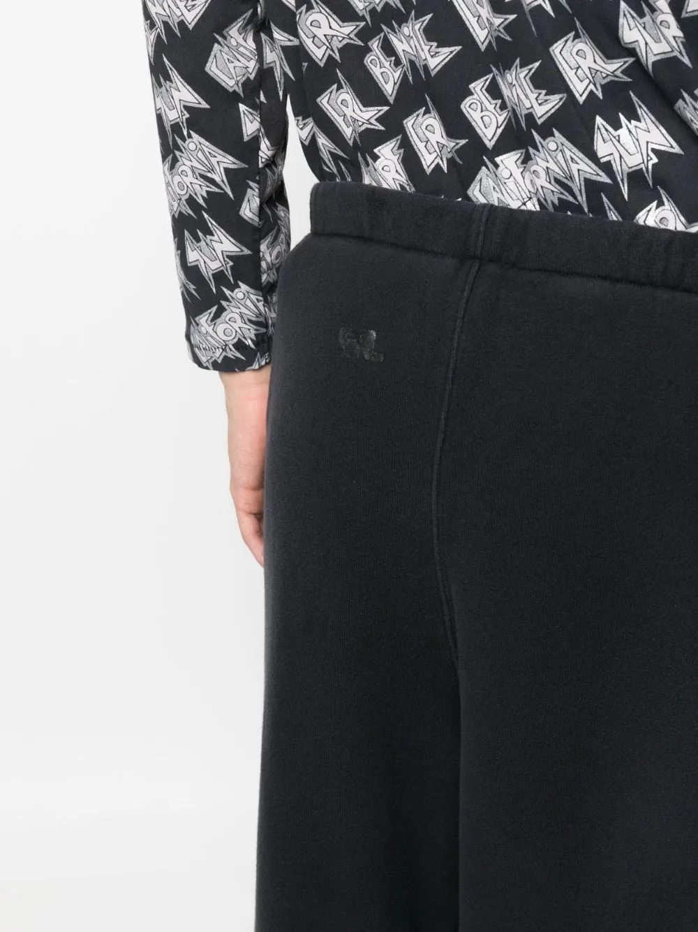Jersey-Fleece Cotton Track Pants