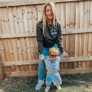 Jess Hayes Mama & Mama's Boy Heart Matching Sweaters baby bump outfits discount