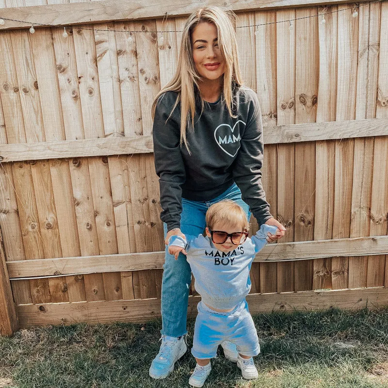 Jess Hayes Mama & Mama's Boy Heart Matching Sweaters baby bump outfits discount