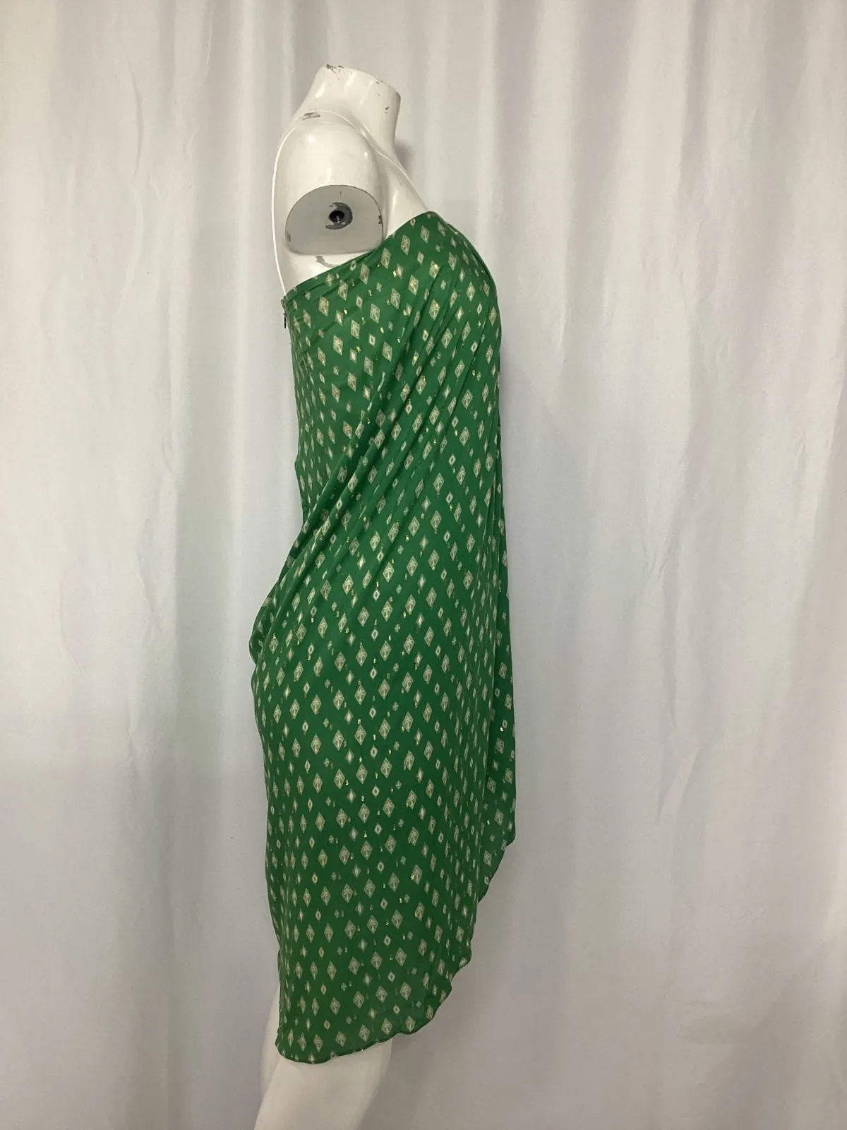 Johanna Ortiz Merecumb Print Faux Wrap Maxi Skirt in Green Viscose