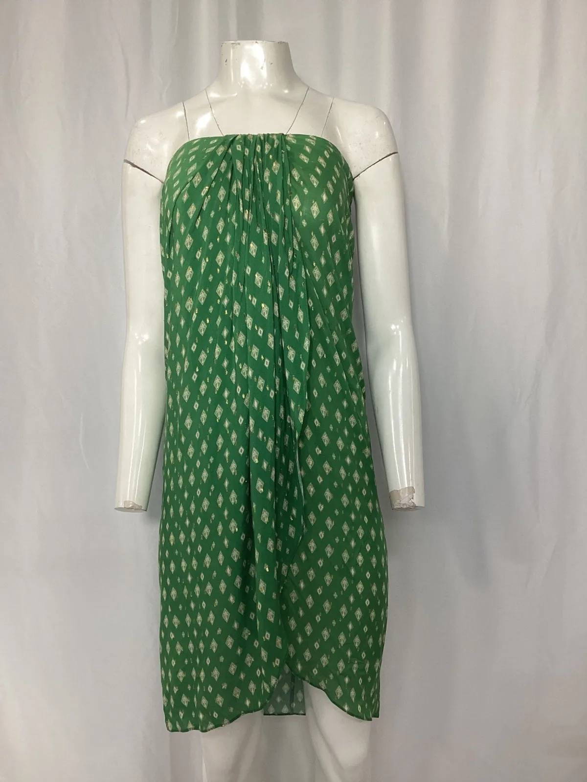 Johanna Ortiz Merecumb Print Faux Wrap Maxi Skirt in Green Viscose