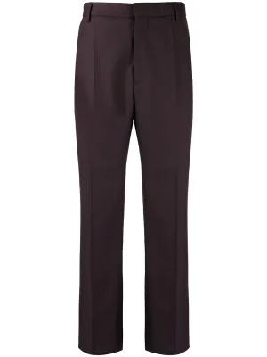 Jun Twill Straight-Leg Trousers cheap bottoms online shop