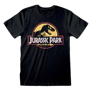 Jurassic Park Original Logo Distressed T-Shirt dad bod shirts discount