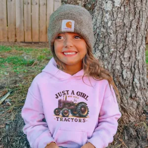 Just A Girl Who Loves Tractors Hoodie discount girls tops