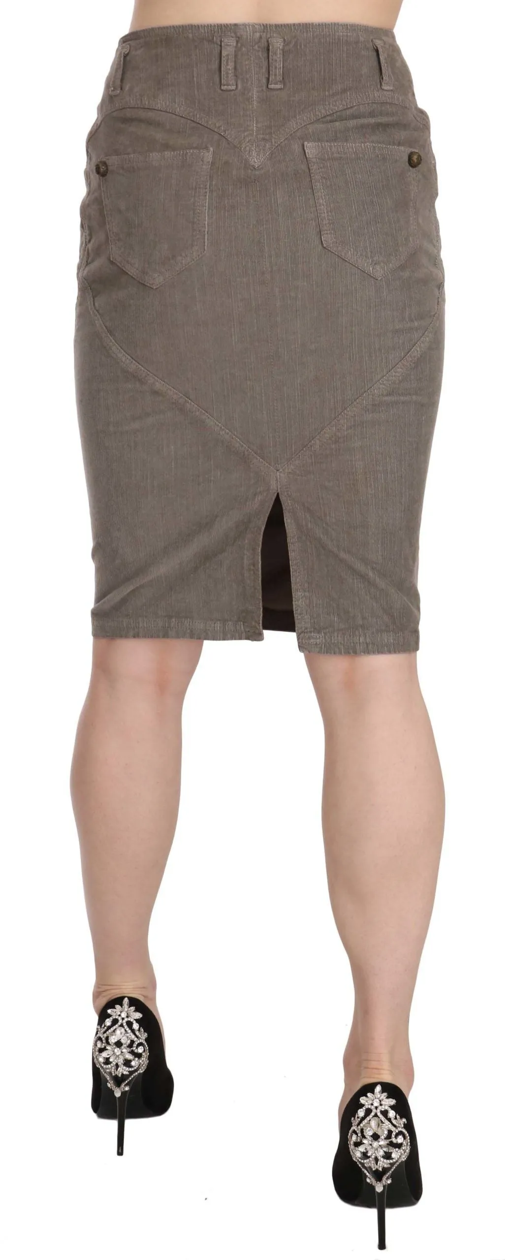 Just Cavalli  Corduroy Pencil Straight A-Line Women's Skirt