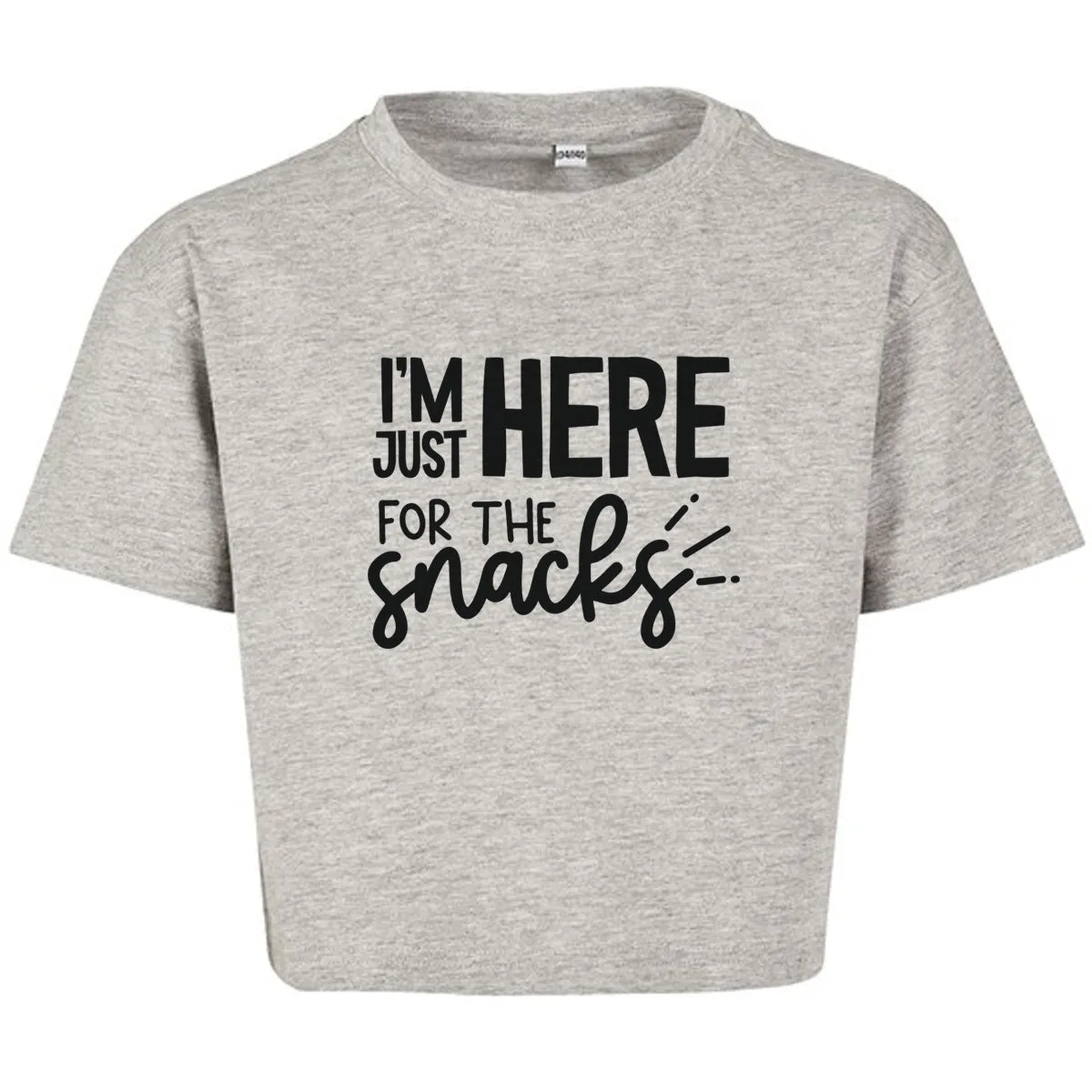 Just Here For The Snacks Kids Cropped T-Shirt girls jeans best deals