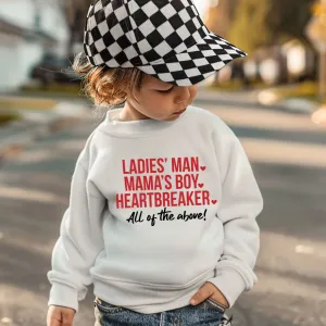 Ladies Man/Mama's Boy Kids Sweatshirt boys fashion clearance