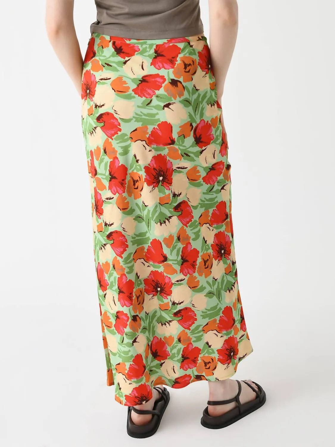 Layla Skirt In Green Garden Floral