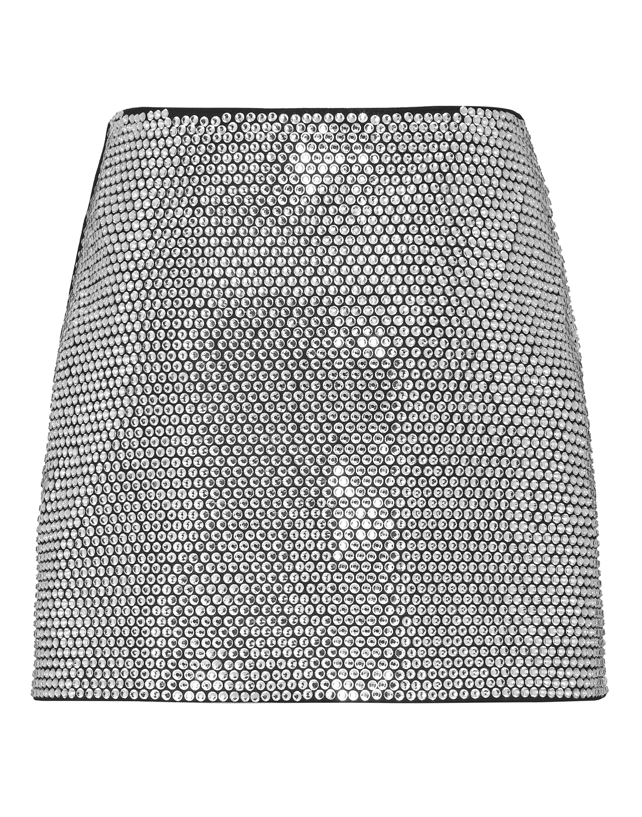 Leather Mini Skirt Crystal