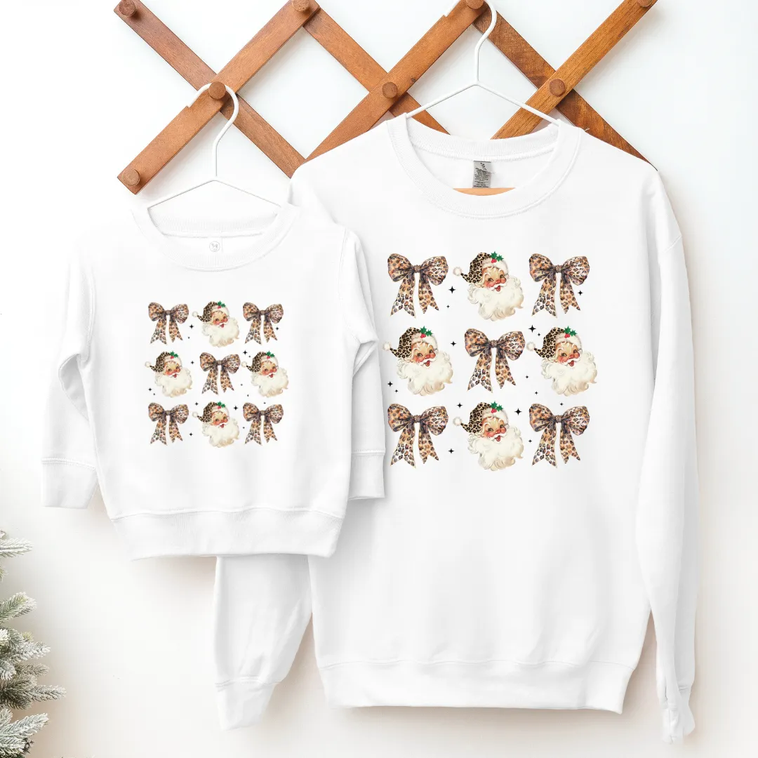 Leopard Xmas Icons Matching Sweatshirts discount girls tops