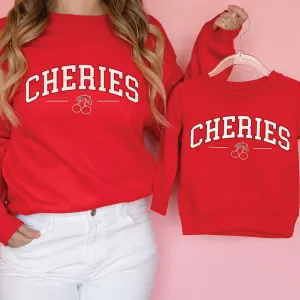 Les Cheries Mum Matching Sweatshirts girls skirts clearance